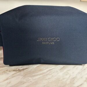 Jimmy Choo Navy and Red Cosmetics Pouch